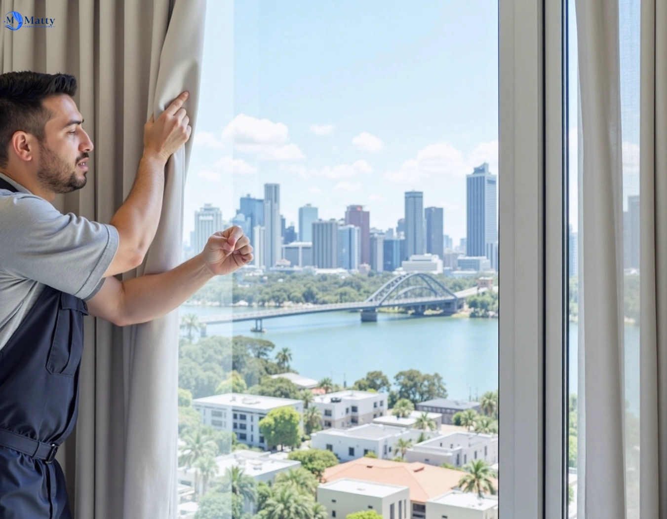 Professional curtain steam cleaning service camp-mountain QLD by Matty Curtain Cleaning